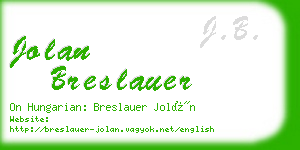 jolan breslauer business card